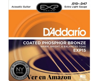 mejores cuerdas para guitarra acústica d'addario exp15