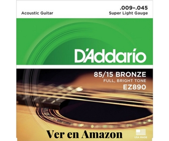 mejores cuerdas para guitarra acústica d'addario ez890