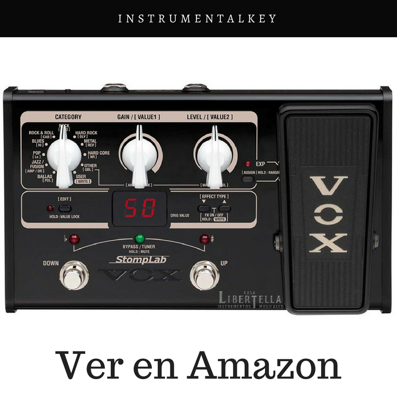 pedal vox stomplab 1g para guitarra