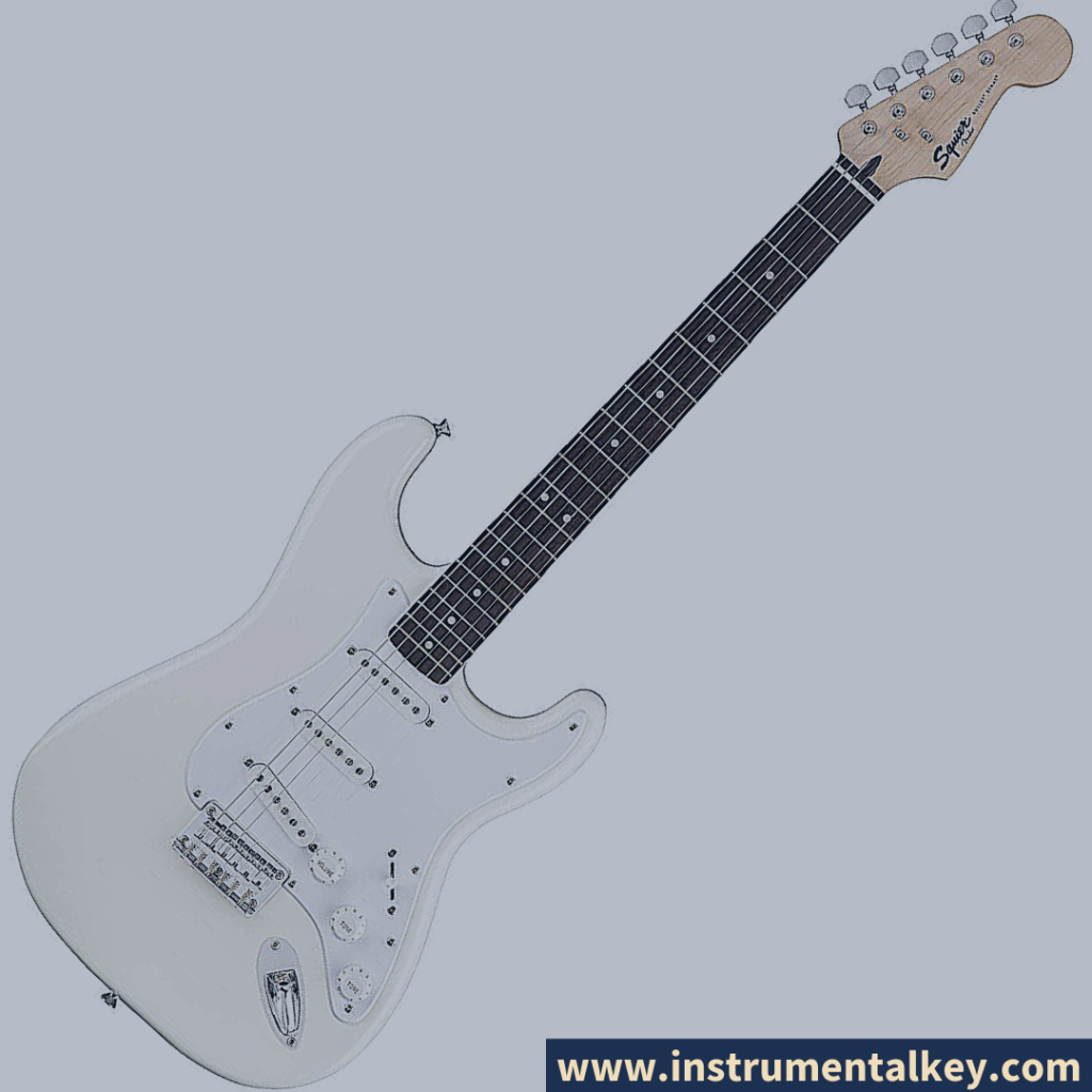 squier bullet stratocaster hard tail rosewood fingerboard arctic white